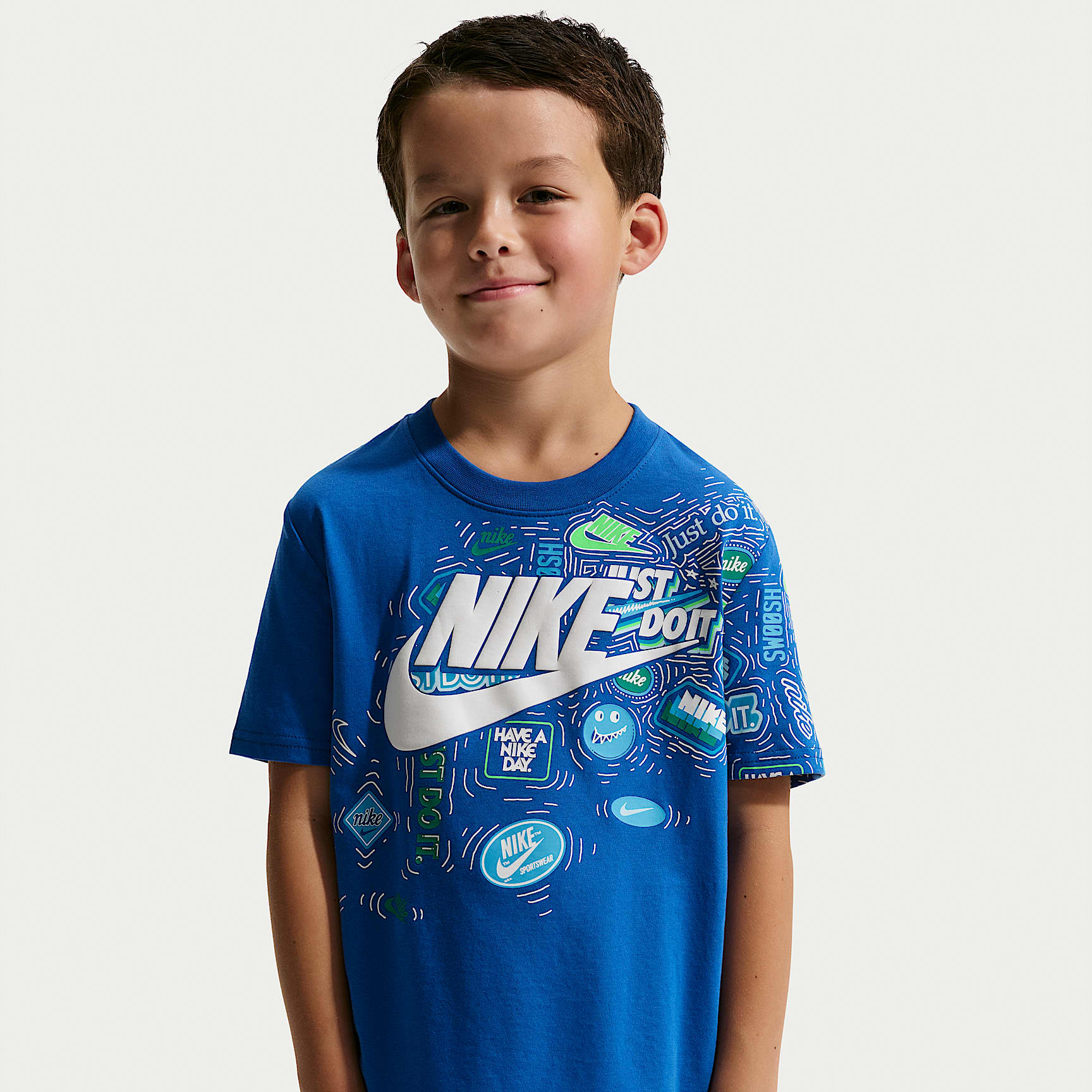 トゥデイフル Embroidery Patchwork Shirts KIDS Nike Little Kids' Doodle Splash T-Shirt. Nike.com